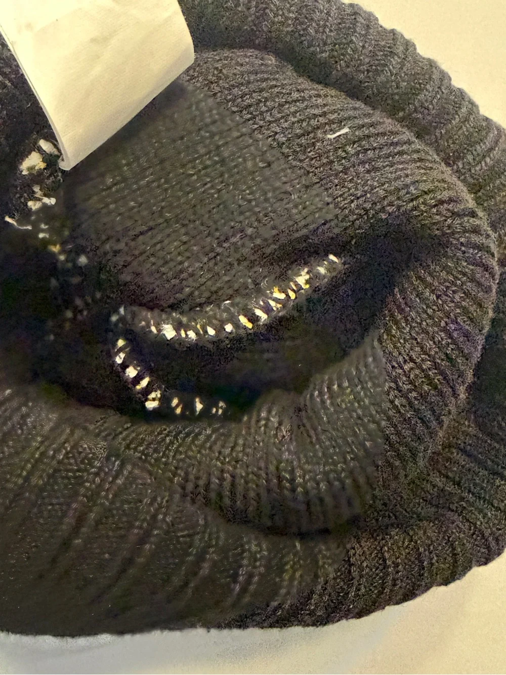 Patagonia Youth Powder Town Pom Beanie Ridge Rose Knit Black